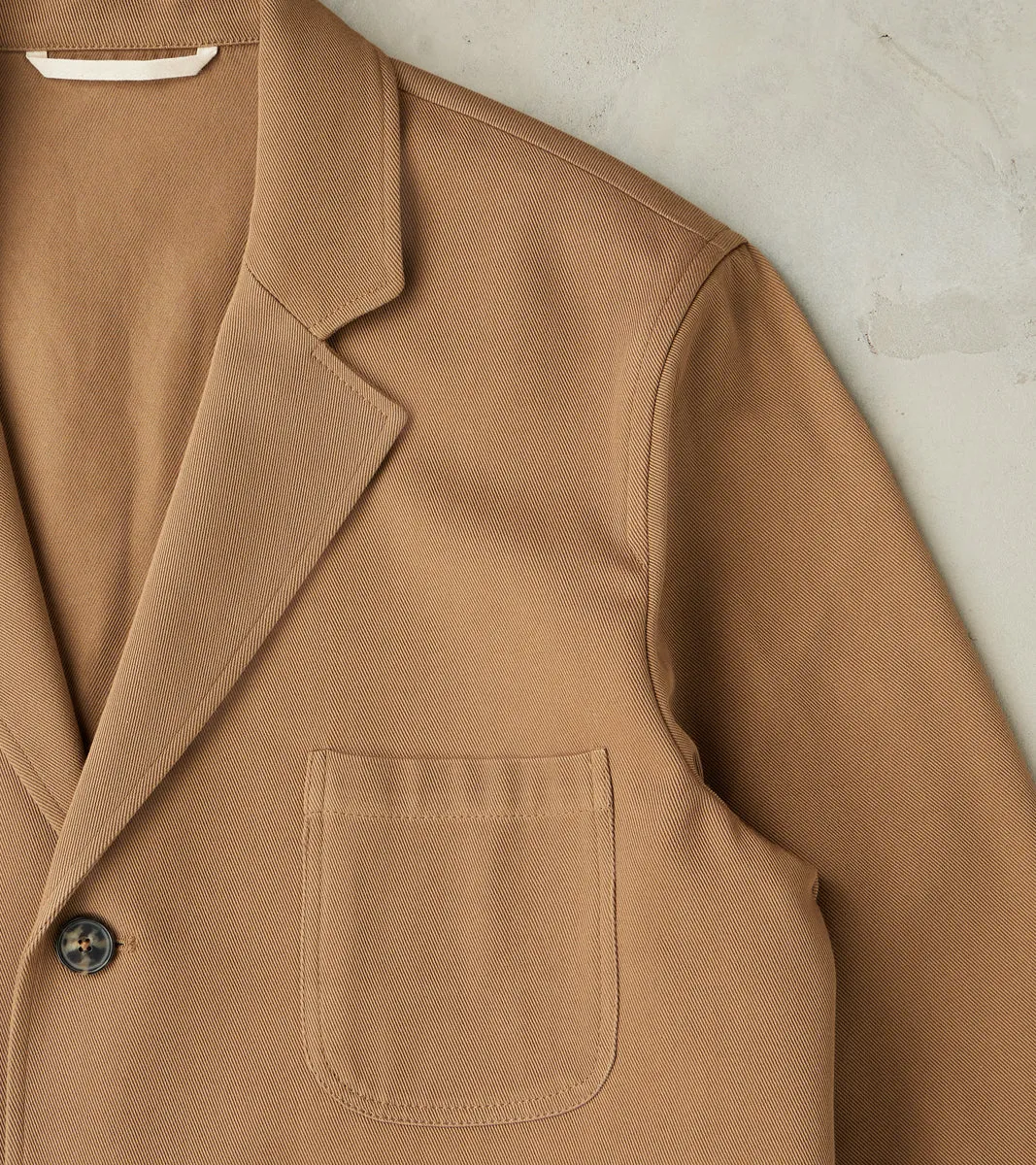 Natural Plant Dyed Italian Twill Geography Teacher Jacket - Coffee sold by Division Road product image thumbnail 5