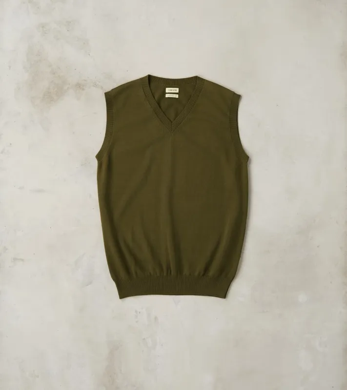 Organic Cotton Knit Vest - Forest sold by Division Road