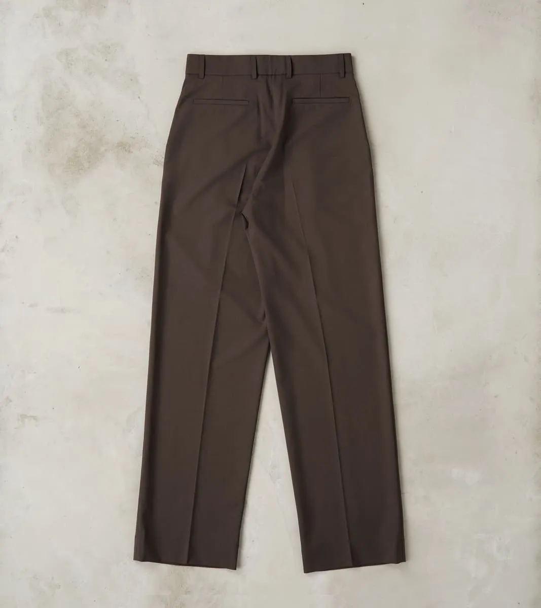 Super 130's Cold Wool Grandad Trouser - Bark Brown sold by Division Road product image thumbnail 2