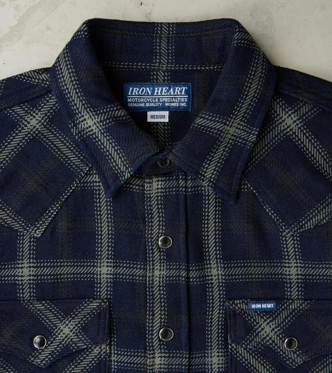 411-BLK - Western - 9oz Selvedge Flannel Indigo Black Check sold by Division Road product image thumbnail 3