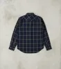 411-BLK - Western - 9oz Selvedge Flannel Indigo Black Check sold by Division Road