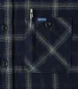 412-BLK - Work Shirt - 9oz Selvedge Flannel Indigo Black Check sold by Division Road
