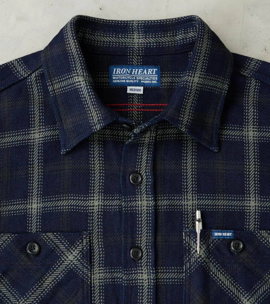 412-BLK - Work Shirt - 9oz Selvedge Flannel Indigo Black Check sold by Division Road product image thumbnail 3