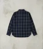 412-BLK - Work Shirt - 9oz Selvedge Flannel Indigo Black Check sold by Division Road