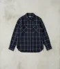 412-BLK - Work Shirt - 9oz Selvedge Flannel Indigo Black Check sold by Division Road
