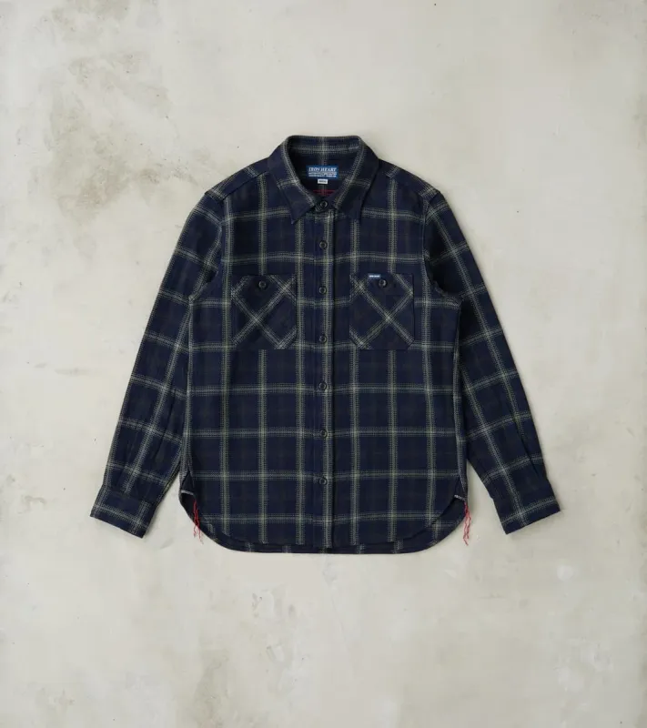412-BLK - Work Shirt - 9oz Selvedge Flannel Indigo Black Check sold by Division Road