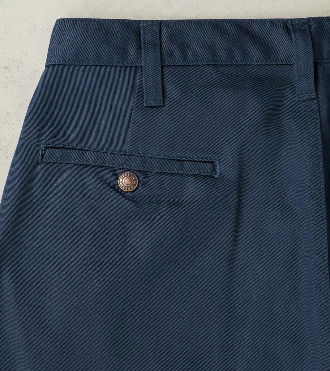 721-NAV - Slim Tapered - Mercerized Selvedge Navy Chino sold by Division Road product image thumbnail 4