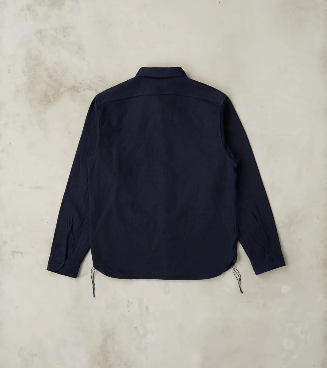 SSS25-01W Indigo Dyed Snake Jacquard Work Shirt sold by Division Road product image thumbnail 2