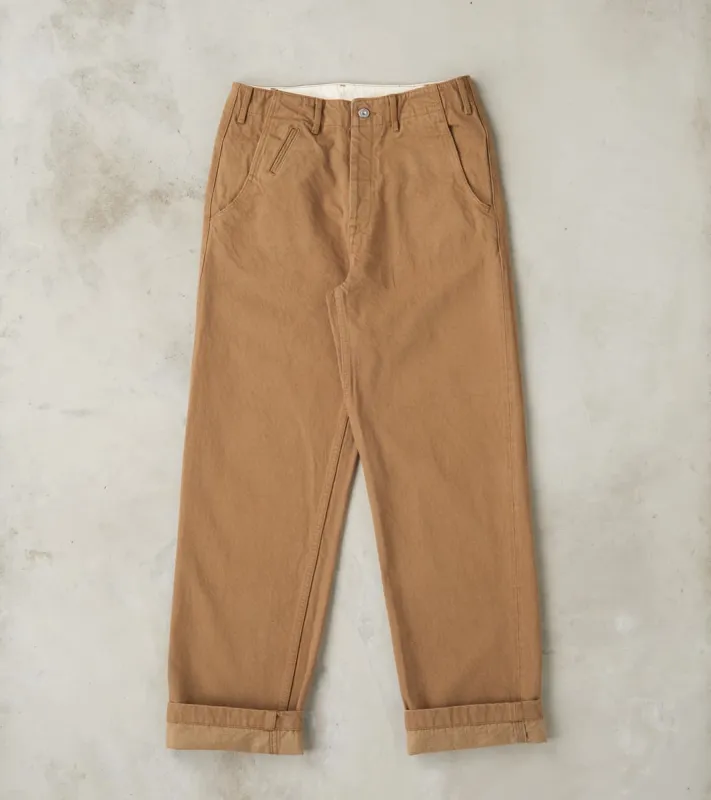 SJ48CP 15oz Selvedge Heavy Chino Cloth Khaki - Wide Straight sold by Division Road