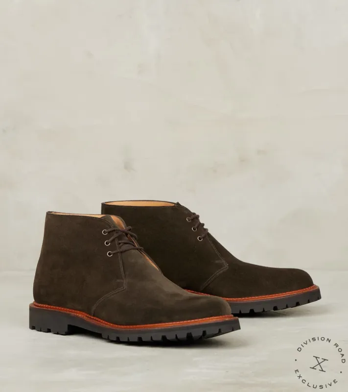 Chepstow 3 - 365 - Vibram Carrarmato - Earth Green Suede sold by Division Road
