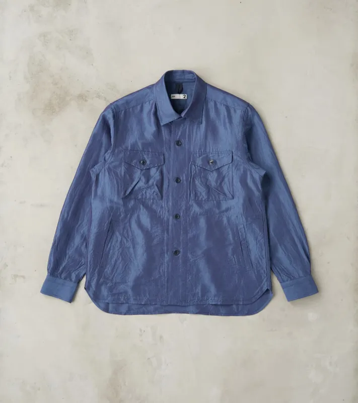 CPO Shirt Jacket - Rayon Linen Chambray - Blue sold by Division Road