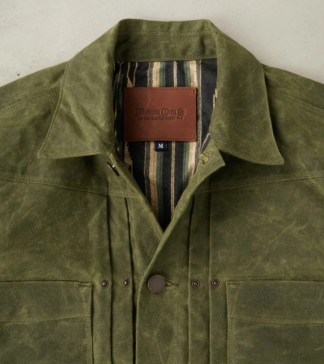Riders Jacket - 10oz Martexin Waxed Army Duck - Olive sold by Division Road product image thumbnail 4