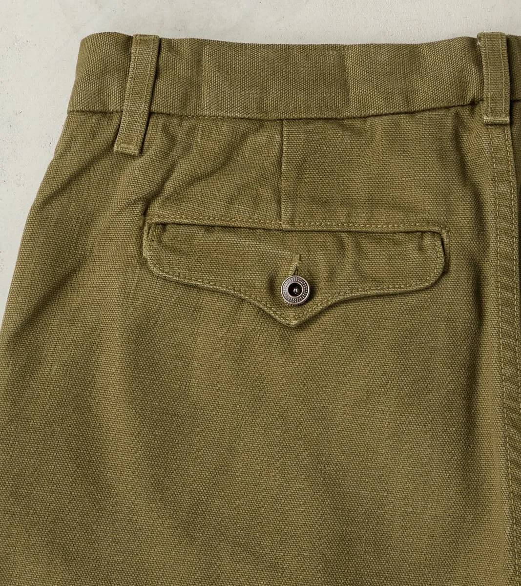 Workers Chino - 14oz Japanese Military Slub Canvas - Army Green sold by Division Road product image thumbnail 4