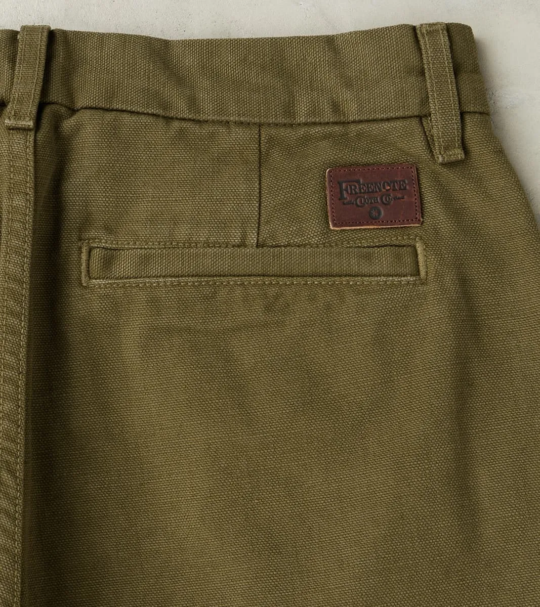 Workers Chino - 14oz Japanese Military Slub Canvas - Army Green sold by Division Road product image thumbnail 3
