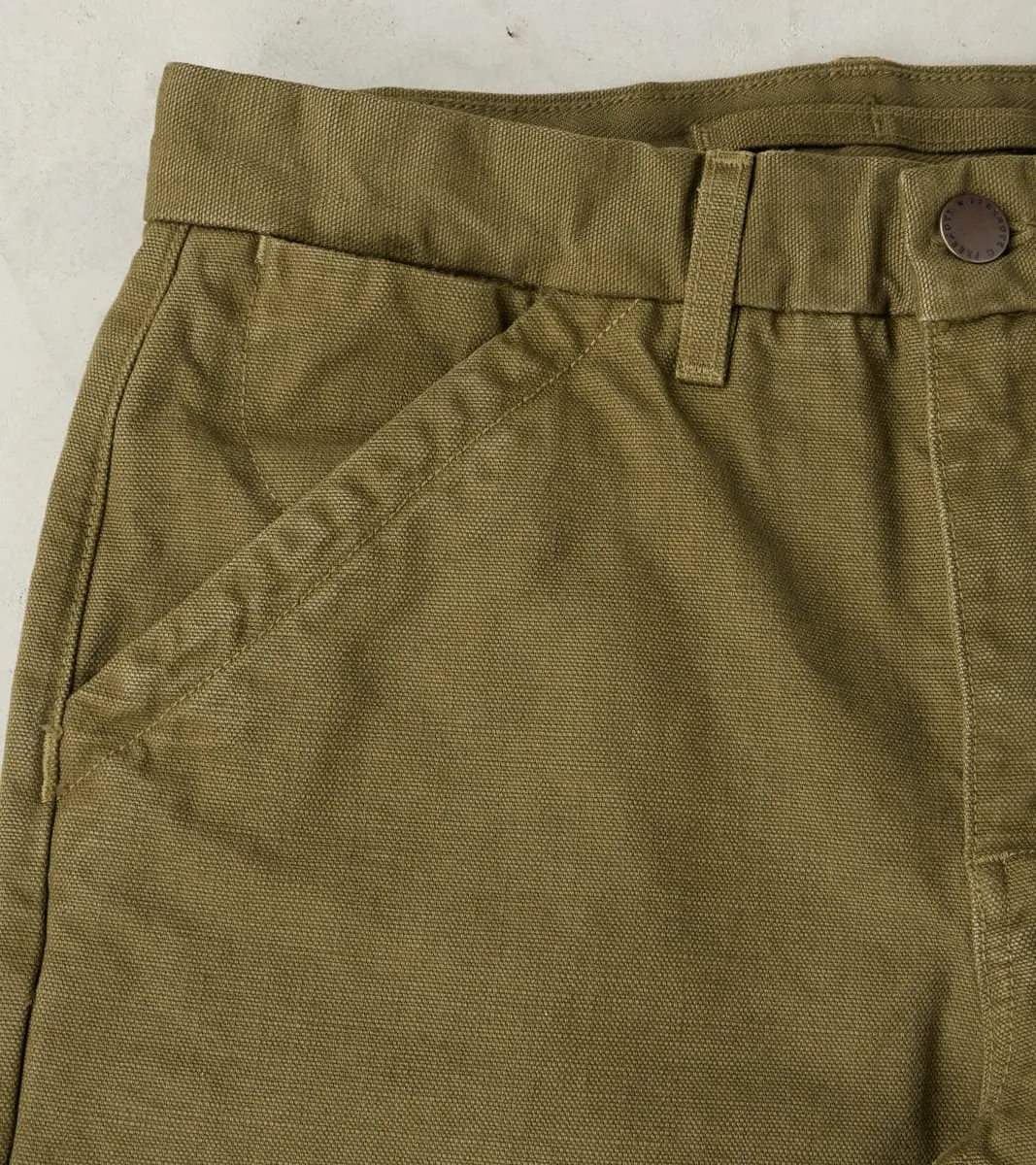 Workers Chino - 14oz Japanese Military Slub Canvas - Army Green sold by Division Road product image thumbnail 5