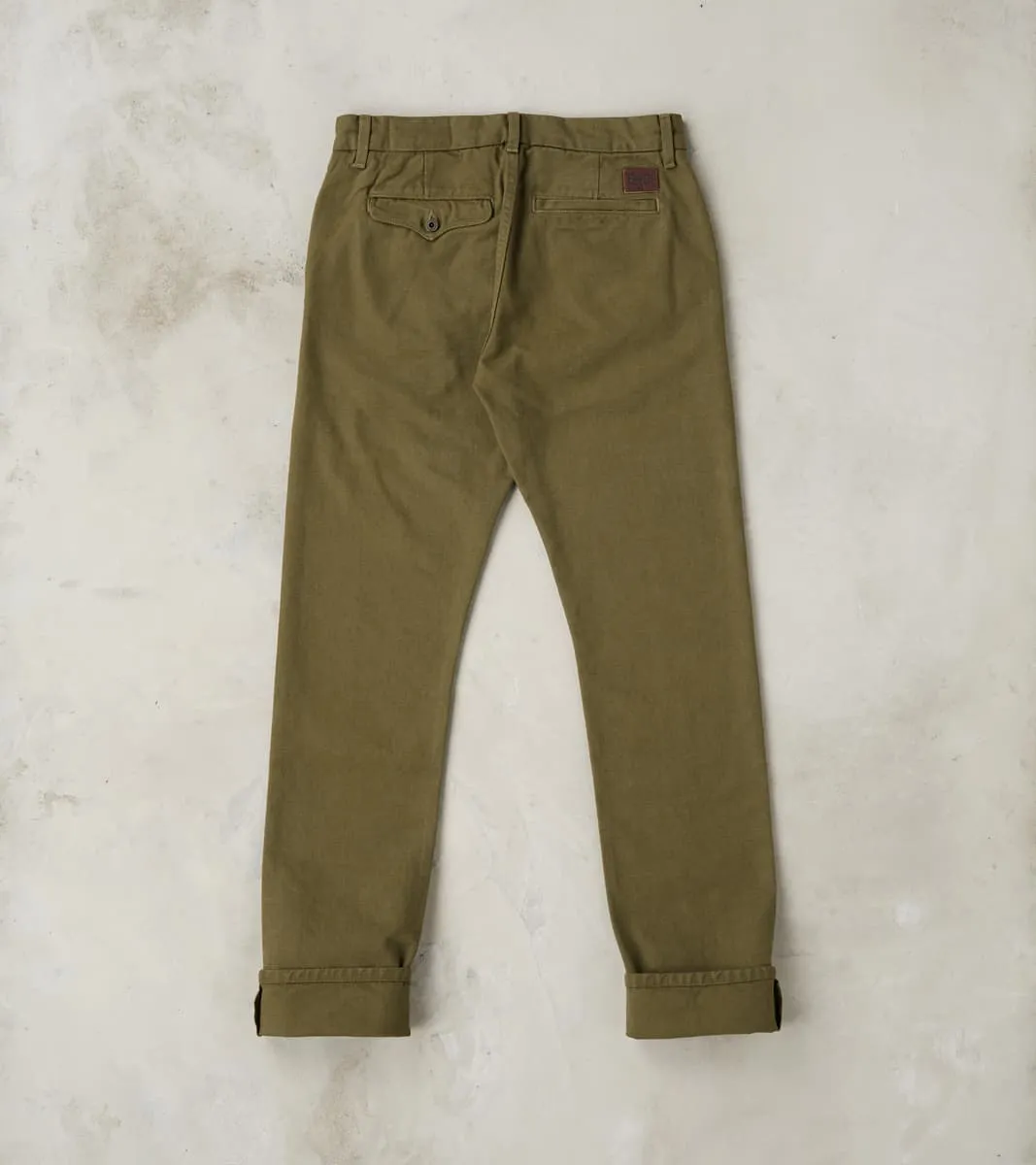 Workers Chino - 14oz Japanese Military Slub Canvas - Army Green sold by Division Road product image thumbnail 2