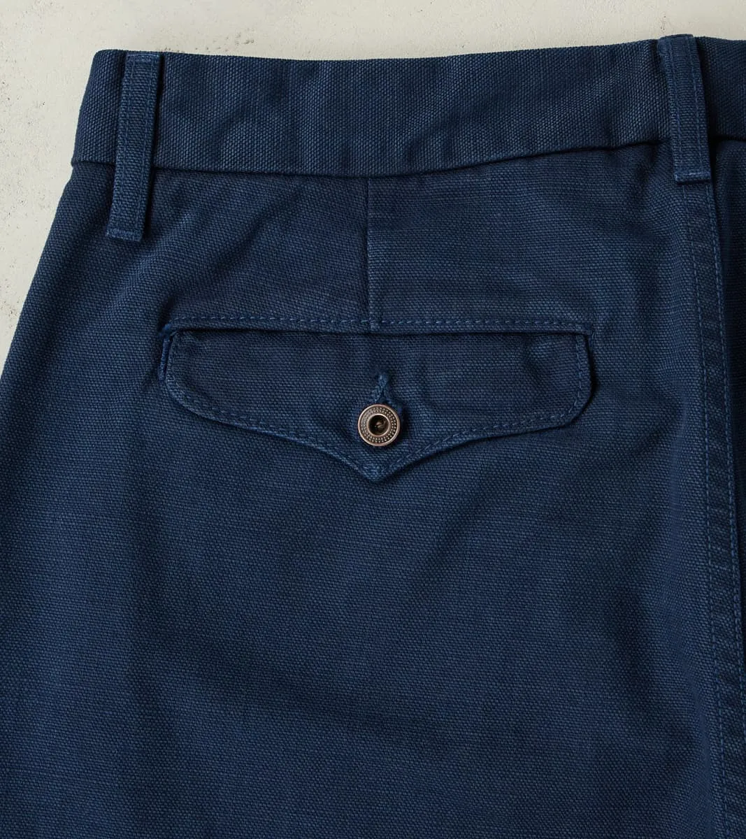 Workers Chino - 14oz Japanese Military Slub Canvas - Navy sold by Division Road product image thumbnail 4
