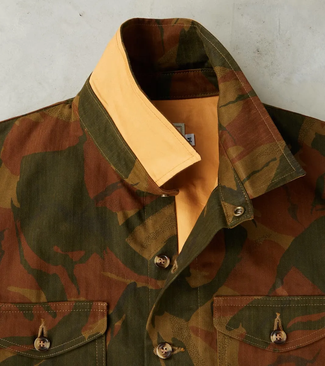 Crissman Overshirt - 14oz H.Stevensons® Dry Waxed Herringbone - Ginger Camo sold by Division Road product image thumbnail 5