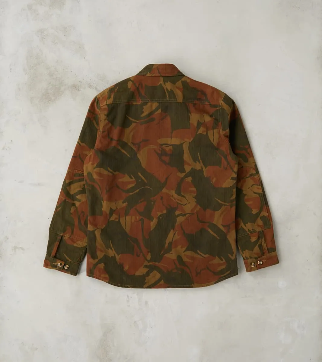 Crissman Overshirt - 14oz H.Stevensons® Dry Waxed Herringbone - Ginger Camo sold by Division Road product image thumbnail 2