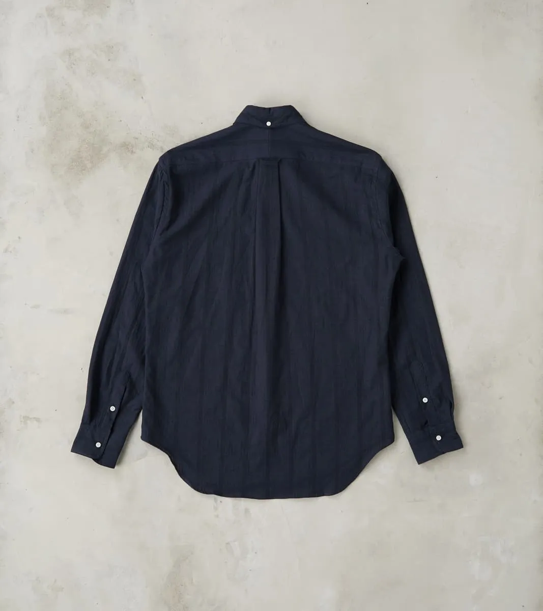 Japanese Cotton/Linen Dobby Stripe - Navy sold by Division Road product image thumbnail 2