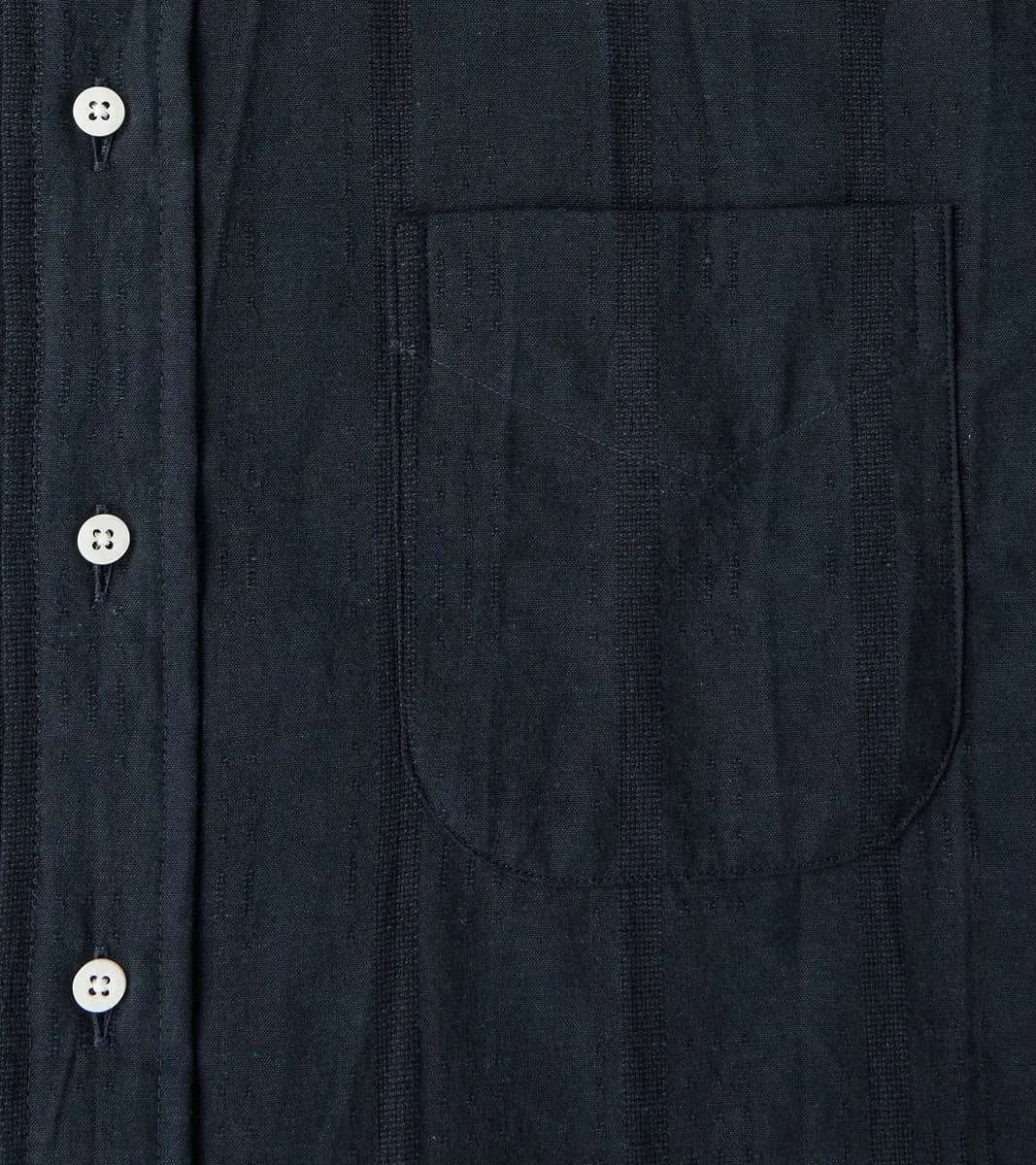 Japanese Cotton/Linen Dobby Stripe - Navy sold by Division Road product image thumbnail 5