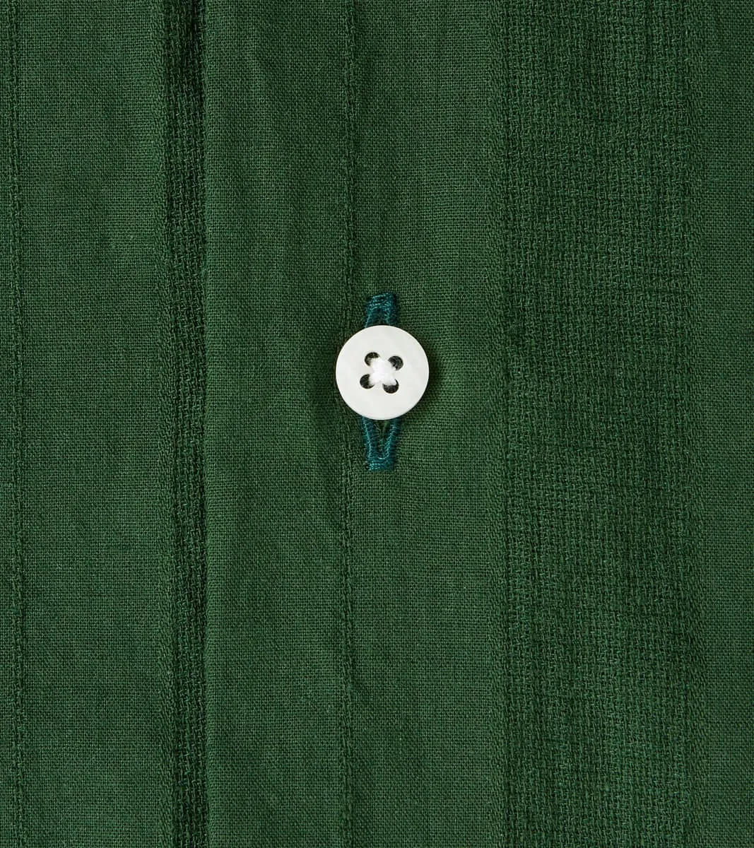 Japanese Cotton/Linen Dobby Stripe Camp - Green sold by Division Road product image thumbnail 5