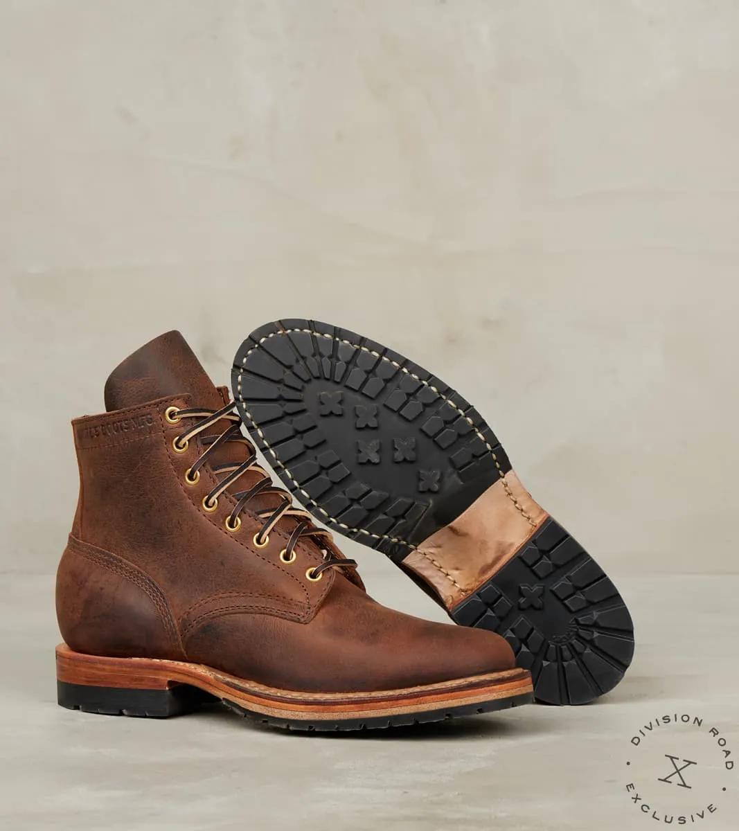 MP Sherman - 5050 - Split Commando - CF Stead Urban Brown Re-Tan Waxed Kudu sold by Division Road product image thumbnail 2