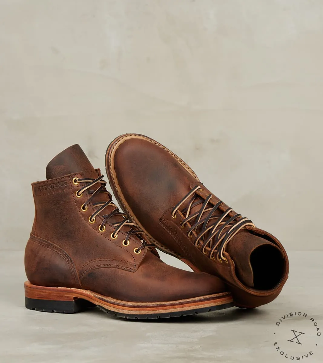 MP Sherman - 5050 - Split Commando - CF Stead Urban Brown Re-Tan Waxed Kudu sold by Division Road product image thumbnail 3