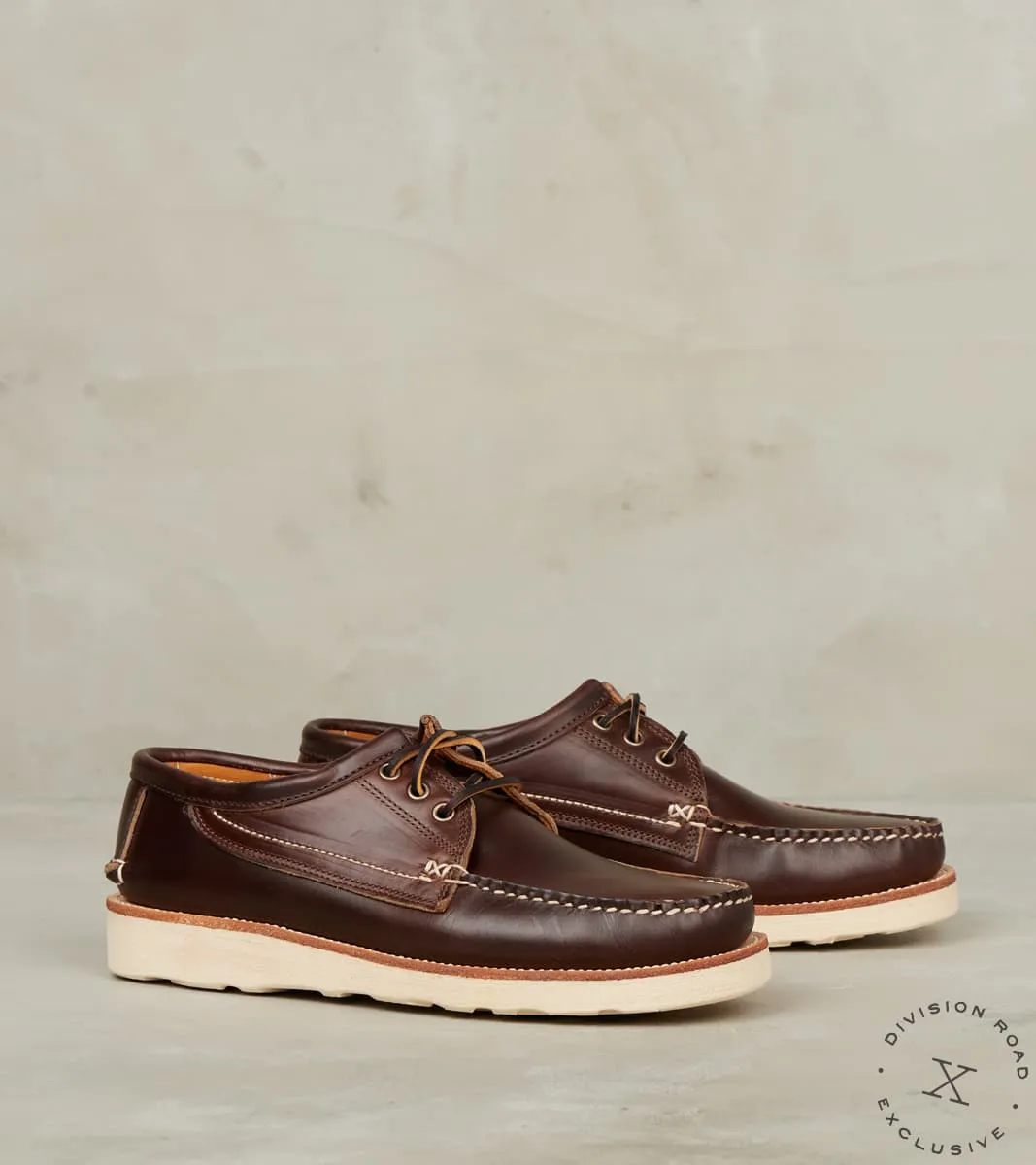 Rambler 3-Eye Moc - Vibram 4014 Christy - Brown CXL sold by Division Road