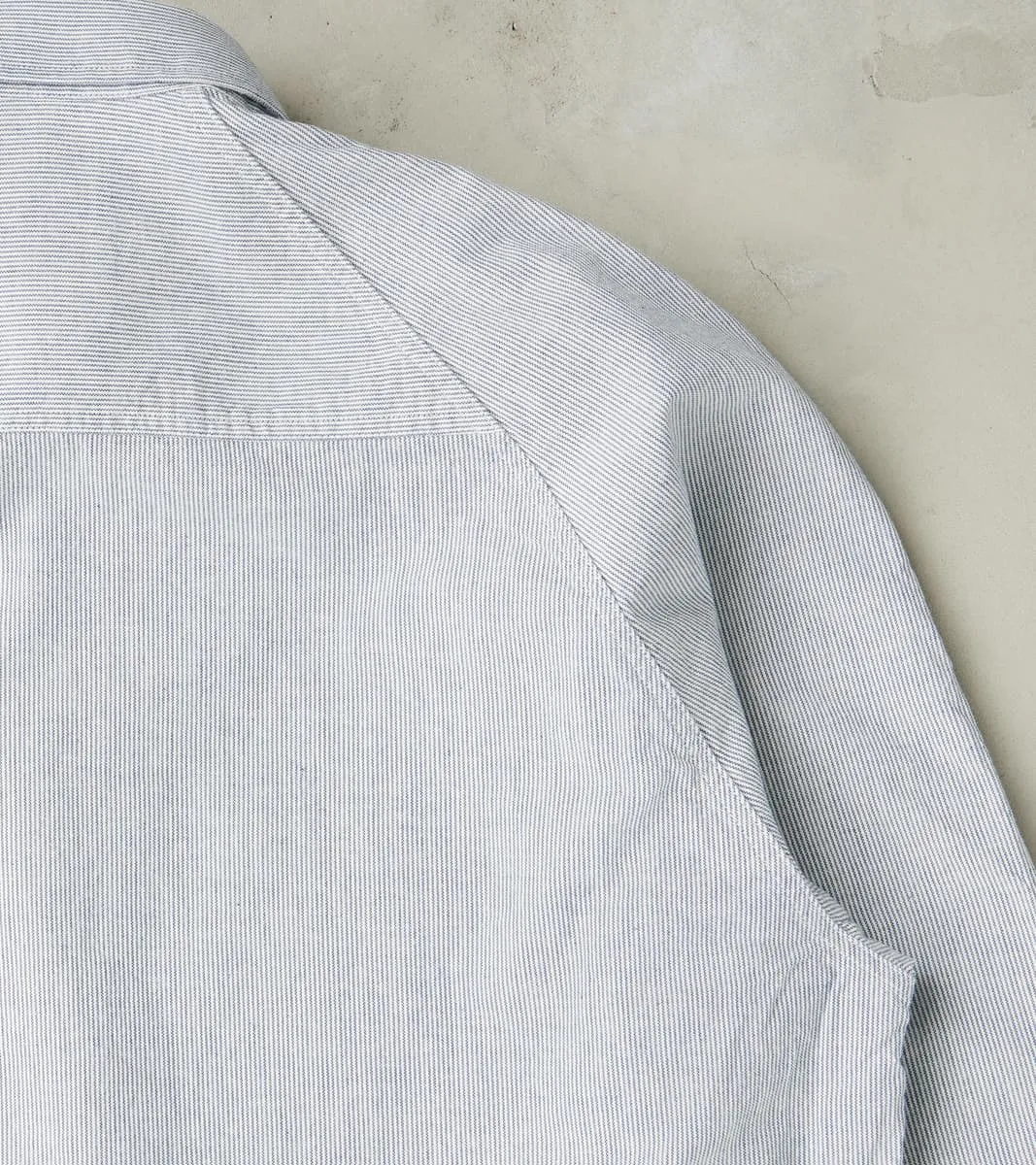 Arbeitshemd Work Shirt - Ink & Seashell Stripe Chambray sold by Division Road product image thumbnail 4