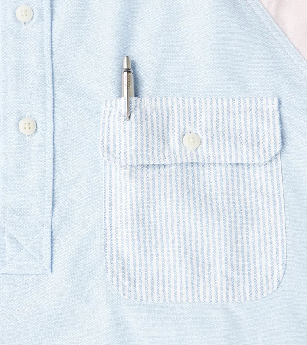 Kuenstlerpullover Artist Pop Over Shirt - Multi Patchwork Oxford sold by Division Road product image thumbnail 5