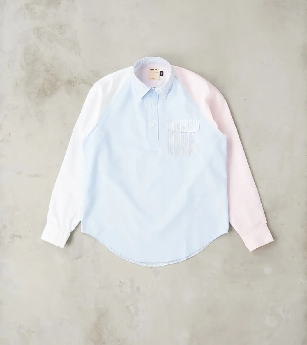 Kuenstlerpullover Artist Pop Over Shirt - Multi Patchwork Oxford sold by Division Road