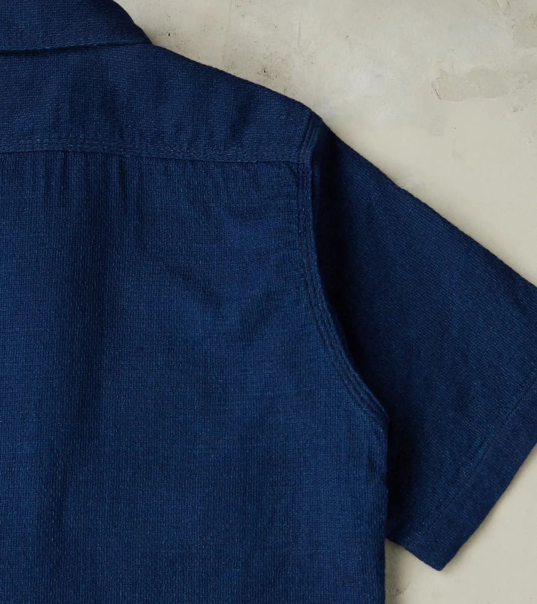 417-IND - Short Sleeved Work Shirt - 5oz Double Gauze Indigo Cloth sold by Division Road product image thumbnail 4