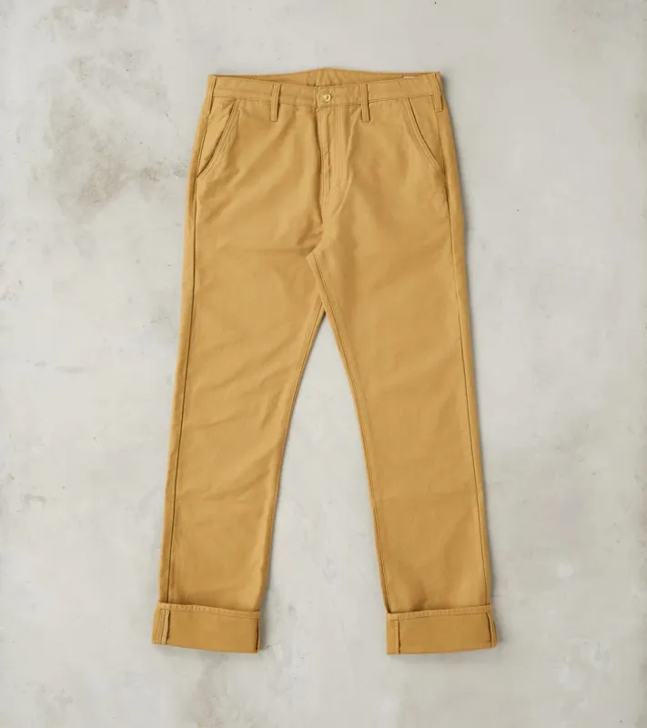 BC-03 New Straight Chino - 10oz Golden Brown Military Twill sold by Division Road