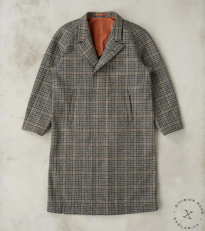 English Traveler Opus Coat - Lovat® London Town Grey Tweed Check sold by Division Road