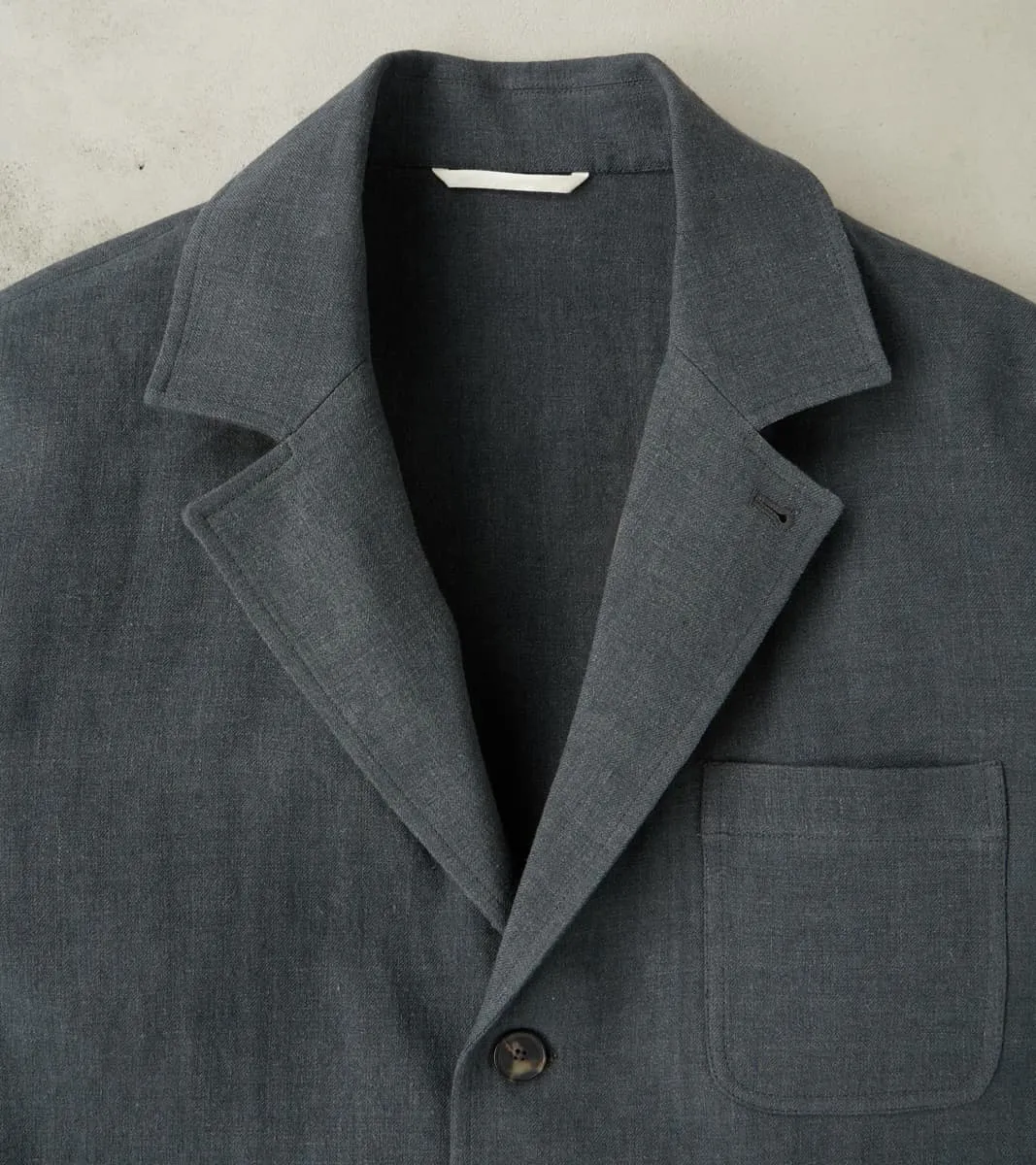 Belgium Linen & Wool Traveler Jacket - Anthracite sold by Division Road product image thumbnail 4