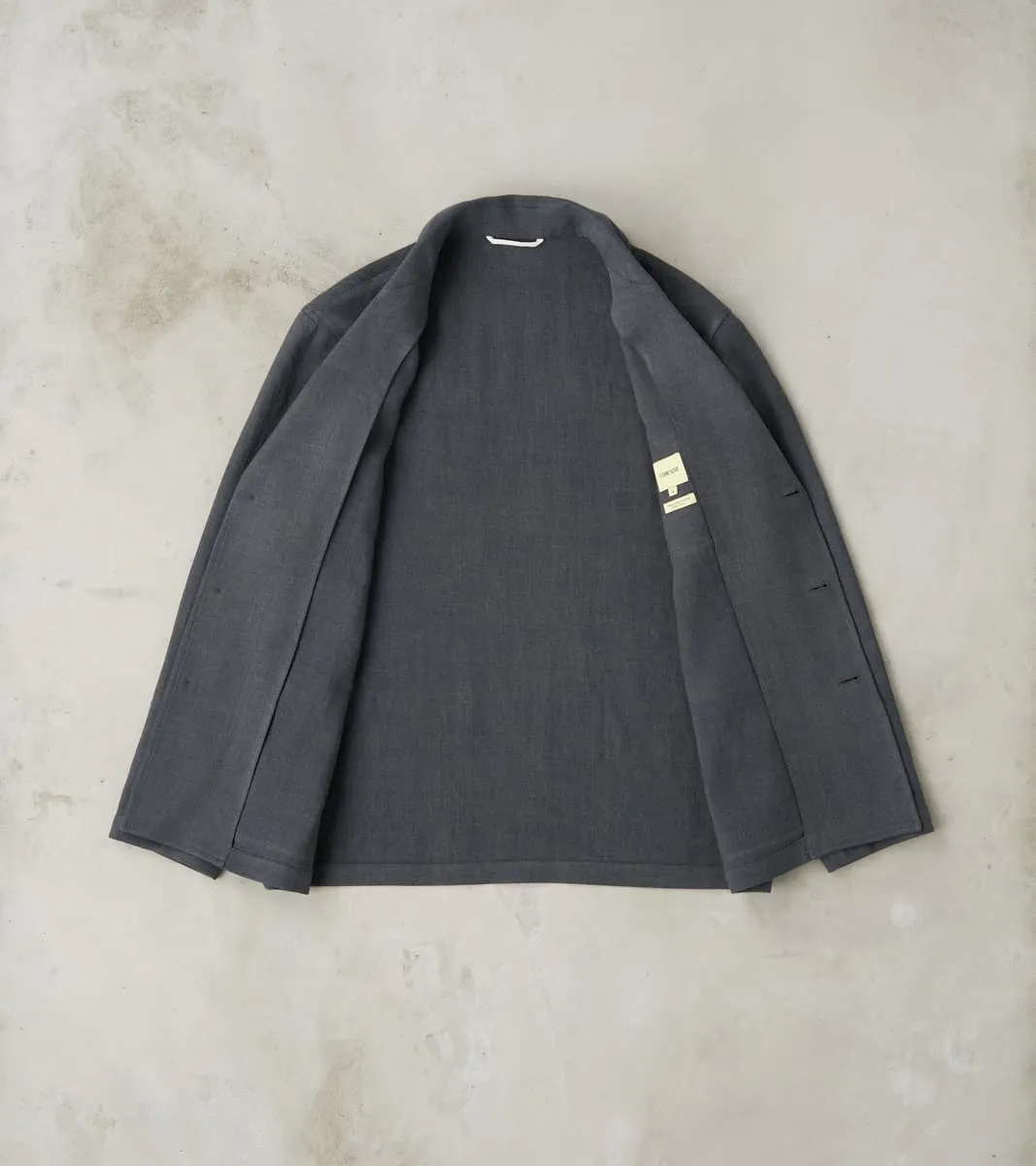 Belgium Linen & Wool Traveler Jacket - Anthracite sold by Division Road product image thumbnail 3