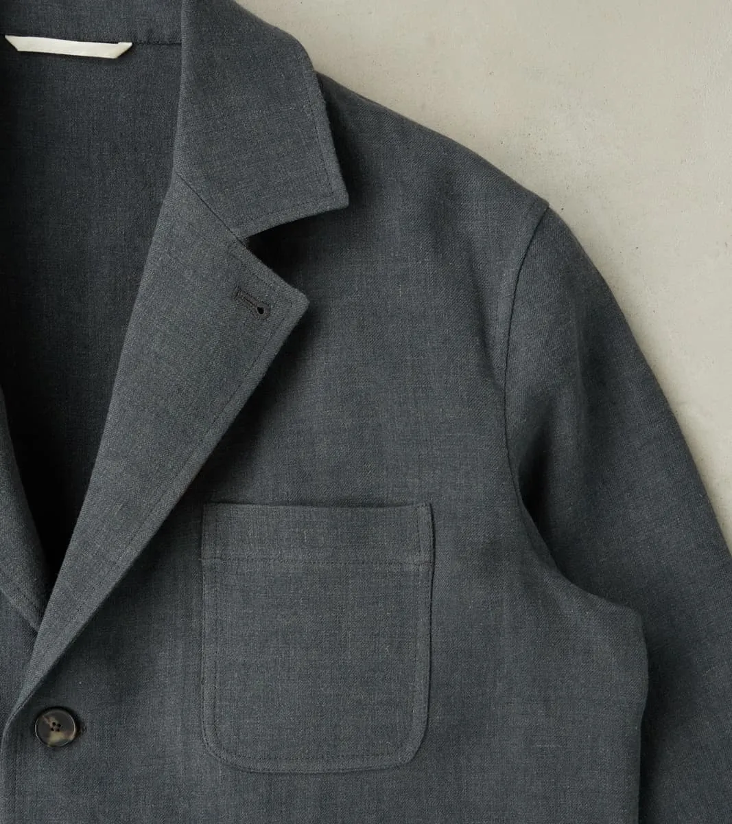 Belgium Linen & Wool Traveler Jacket - Anthracite sold by Division Road product image thumbnail 5