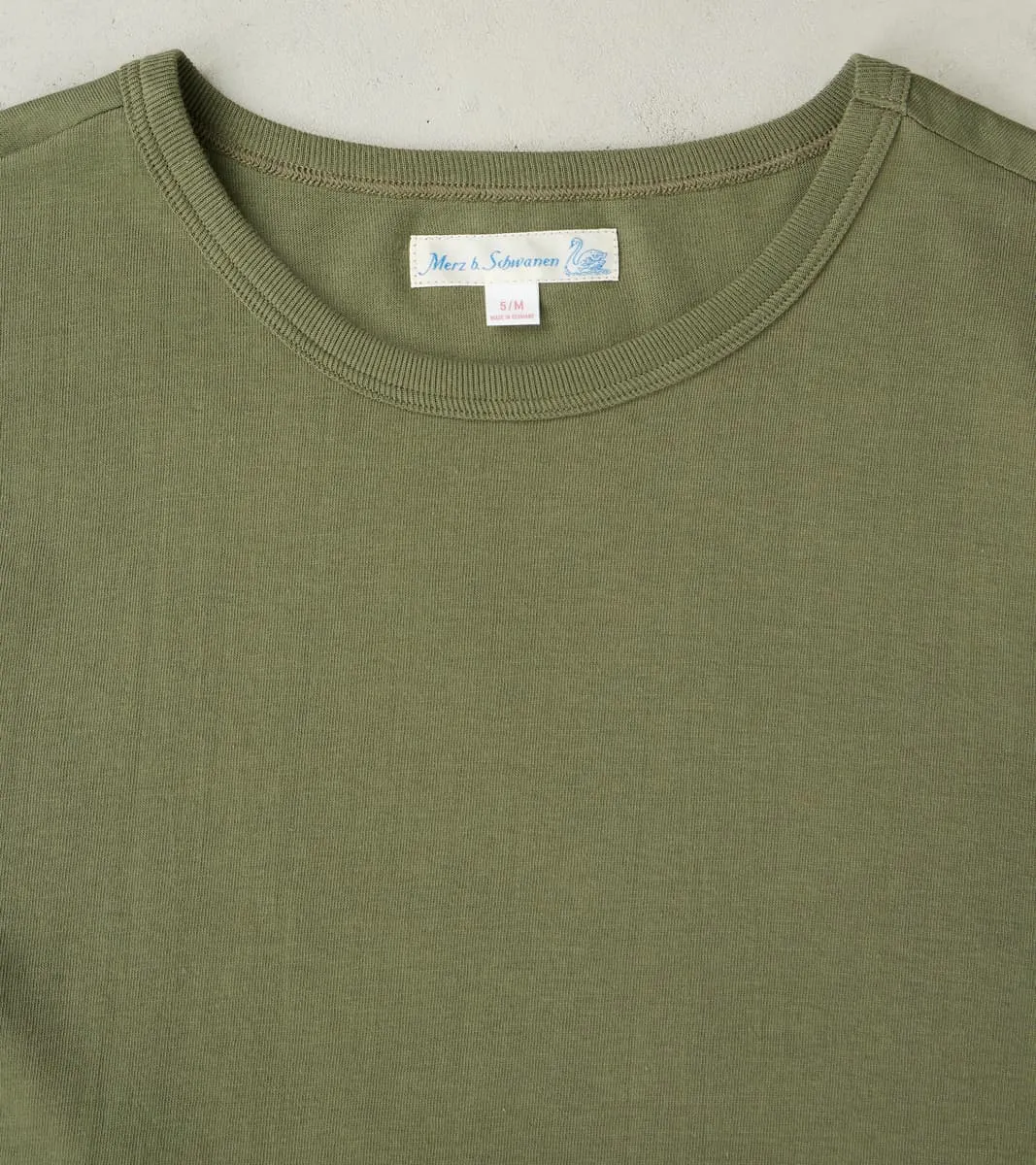 1950s Good Originals - 4.6oz Loopwheeled 1-Thread T-Shirt - 40 Army sold by Division Road product image thumbnail 3