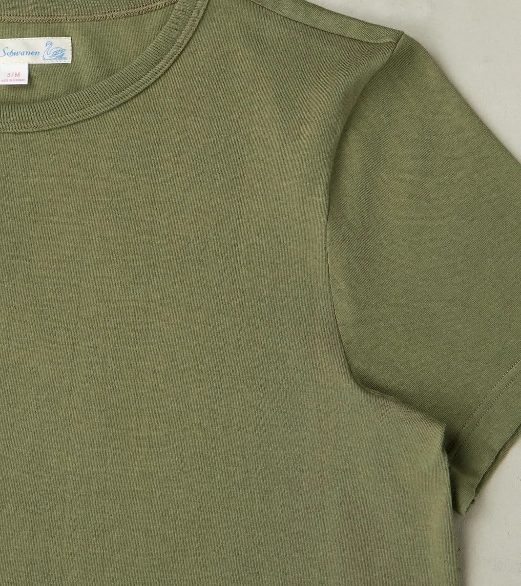 1950s Good Originals - 4.6oz Loopwheeled 1-Thread T-Shirt - 40 Army sold by Division Road product image thumbnail 4