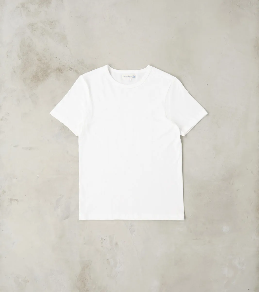 1950s Good Originals - 4.6oz Loopwheeled 1-Thread T-Shirt - 01 White sold by Division Road