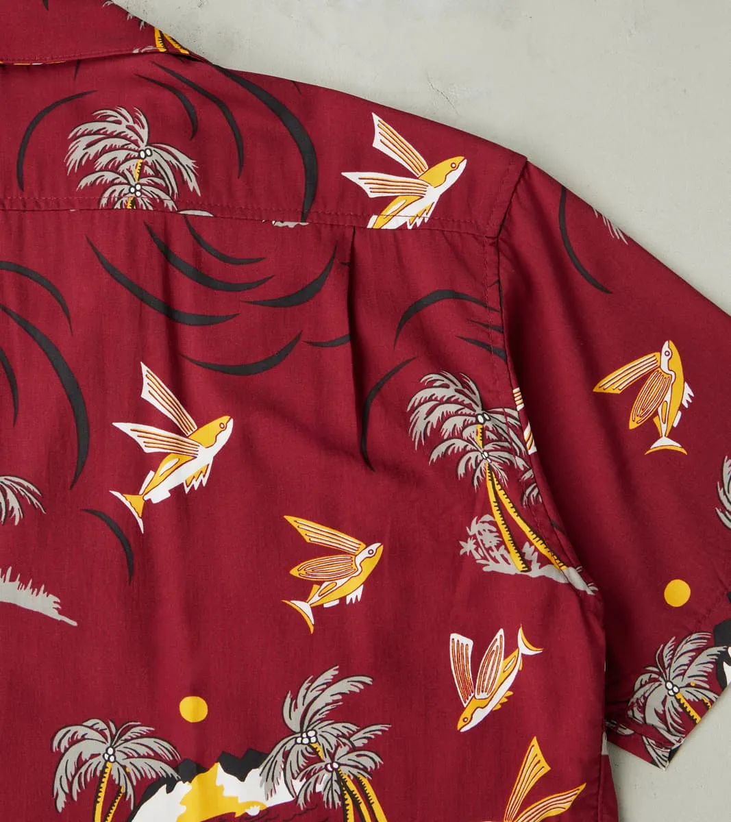 Dean - Double Pocket Rayon Camp - Burgundy Flying Fish sold by Division Road product image thumbnail 4