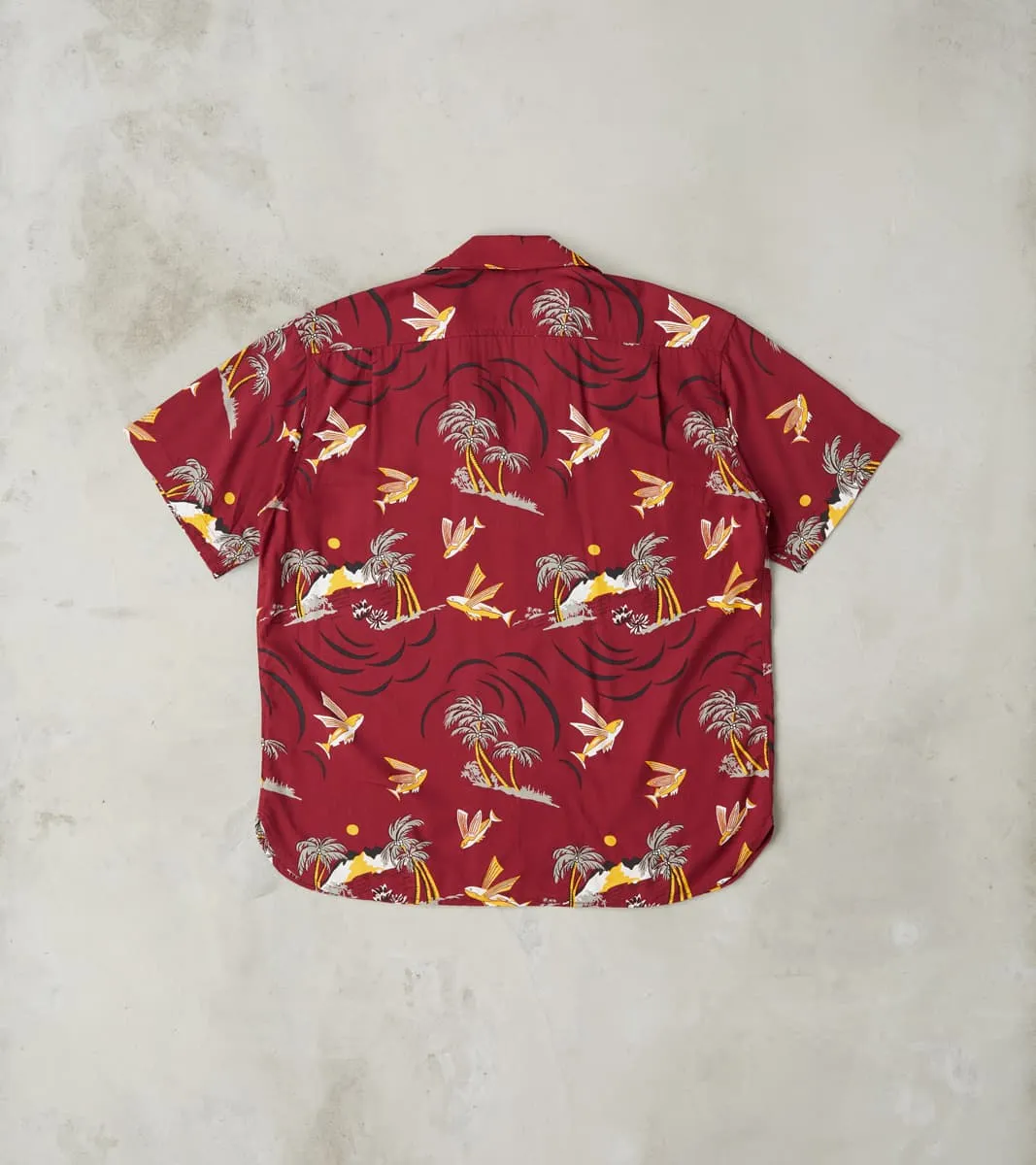 Dean - Double Pocket Rayon Camp - Burgundy Flying Fish sold by Division Road product image thumbnail 2