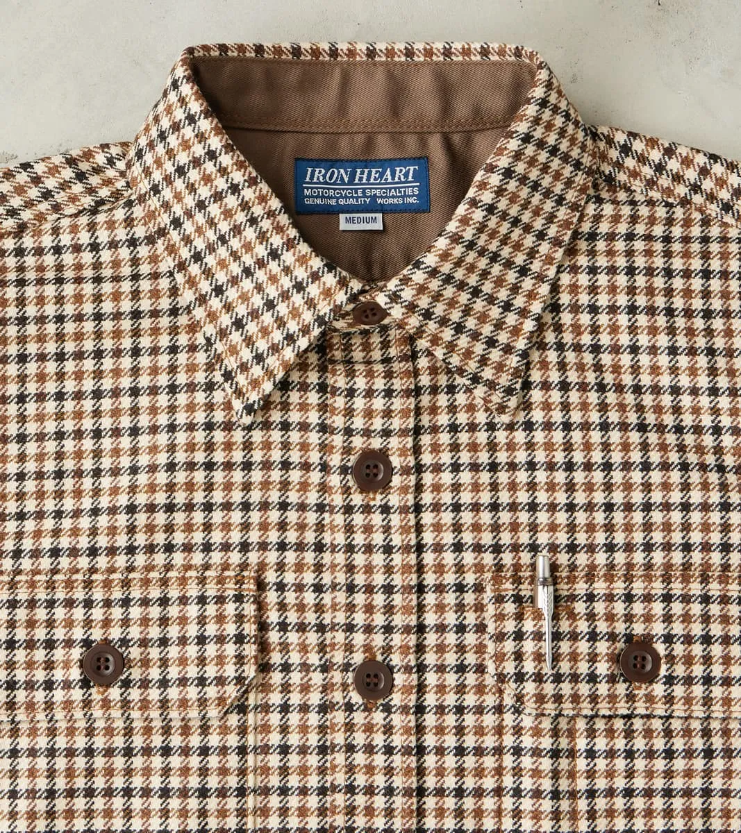 DR 434-BGC - CPO Shirt - Fox Brothers® Wool Saddle Brown Gun Club Twill Flannel sold by Division Road product image thumbnail 3