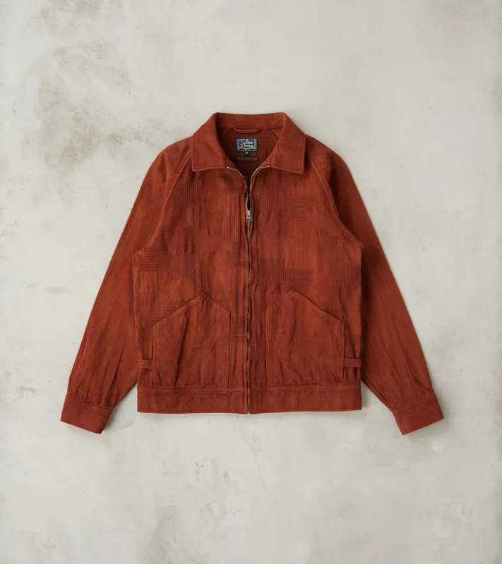 Amami Dorozome Boro Sashiko Jacquard Jacket - Brown sold by Division Road