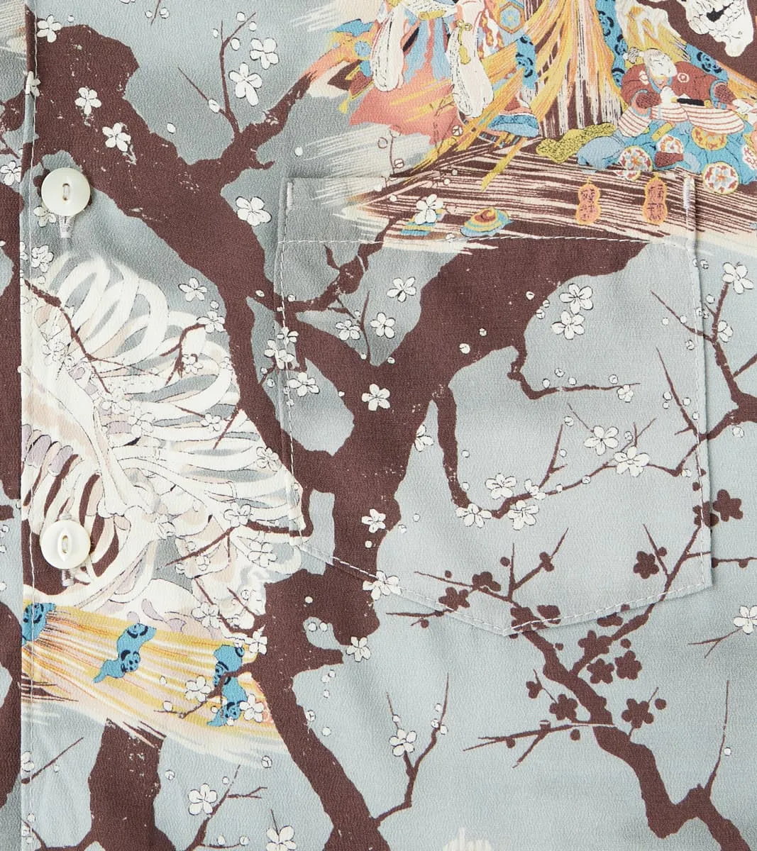 Hawaiian - Rayon Camp - Light Blue Skeleton sold by Division Road product image thumbnail 5