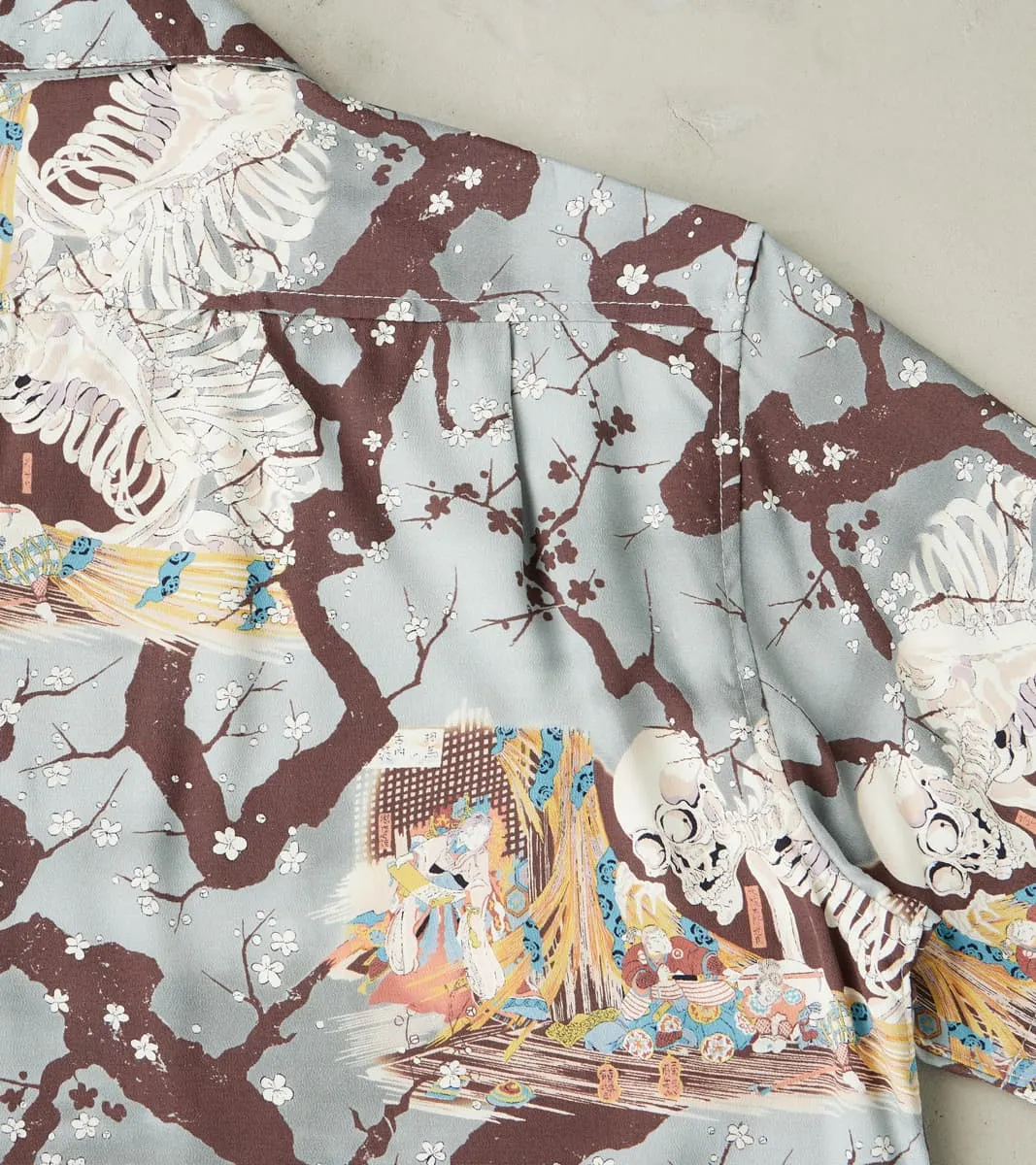 Hawaiian - Rayon Camp - Light Blue Skeleton sold by Division Road product image thumbnail 4