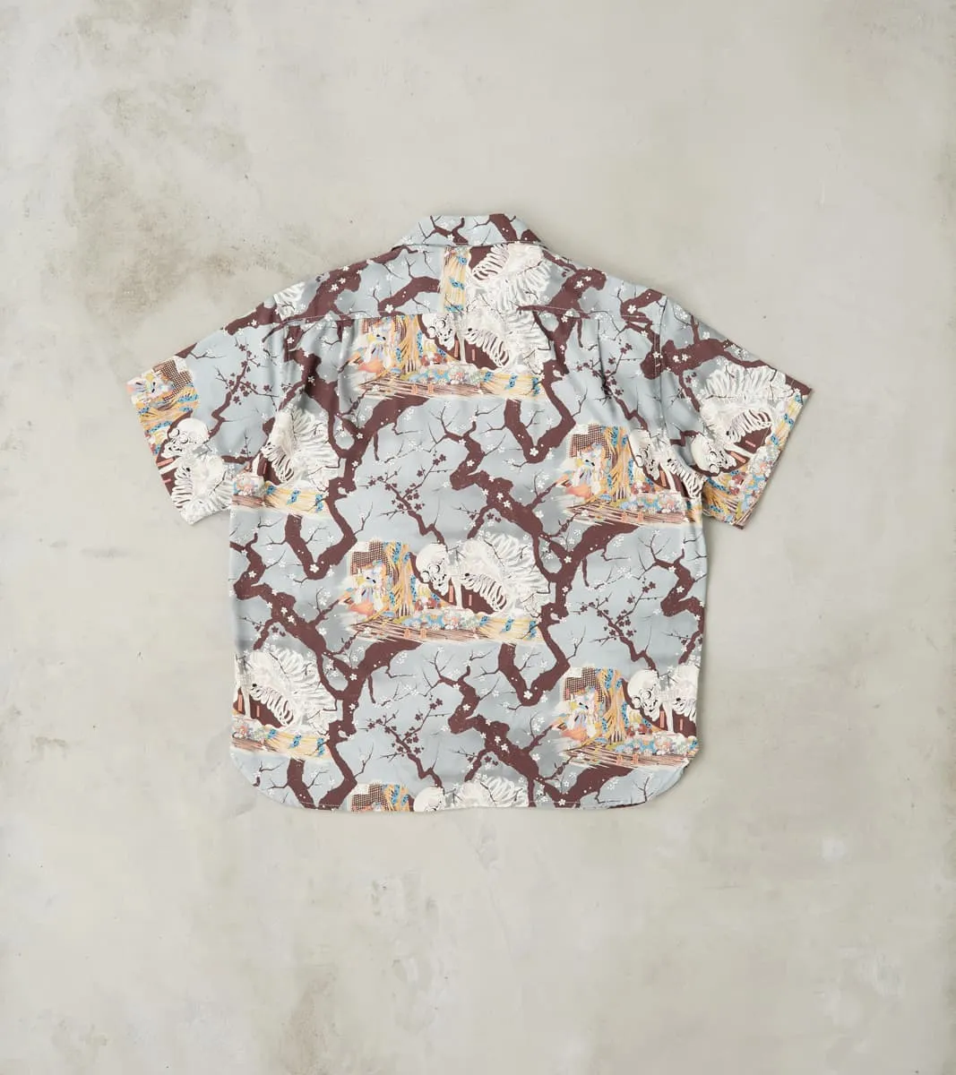 Hawaiian - Rayon Camp - Light Blue Skeleton sold by Division Road product image thumbnail 2