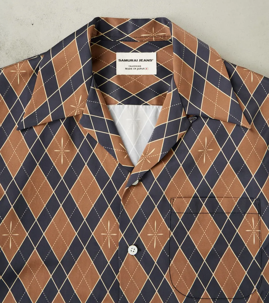 SSA25-01 Narahira Snake Pattern Camp Shirt - Brown sold by Division Road product image thumbnail 3