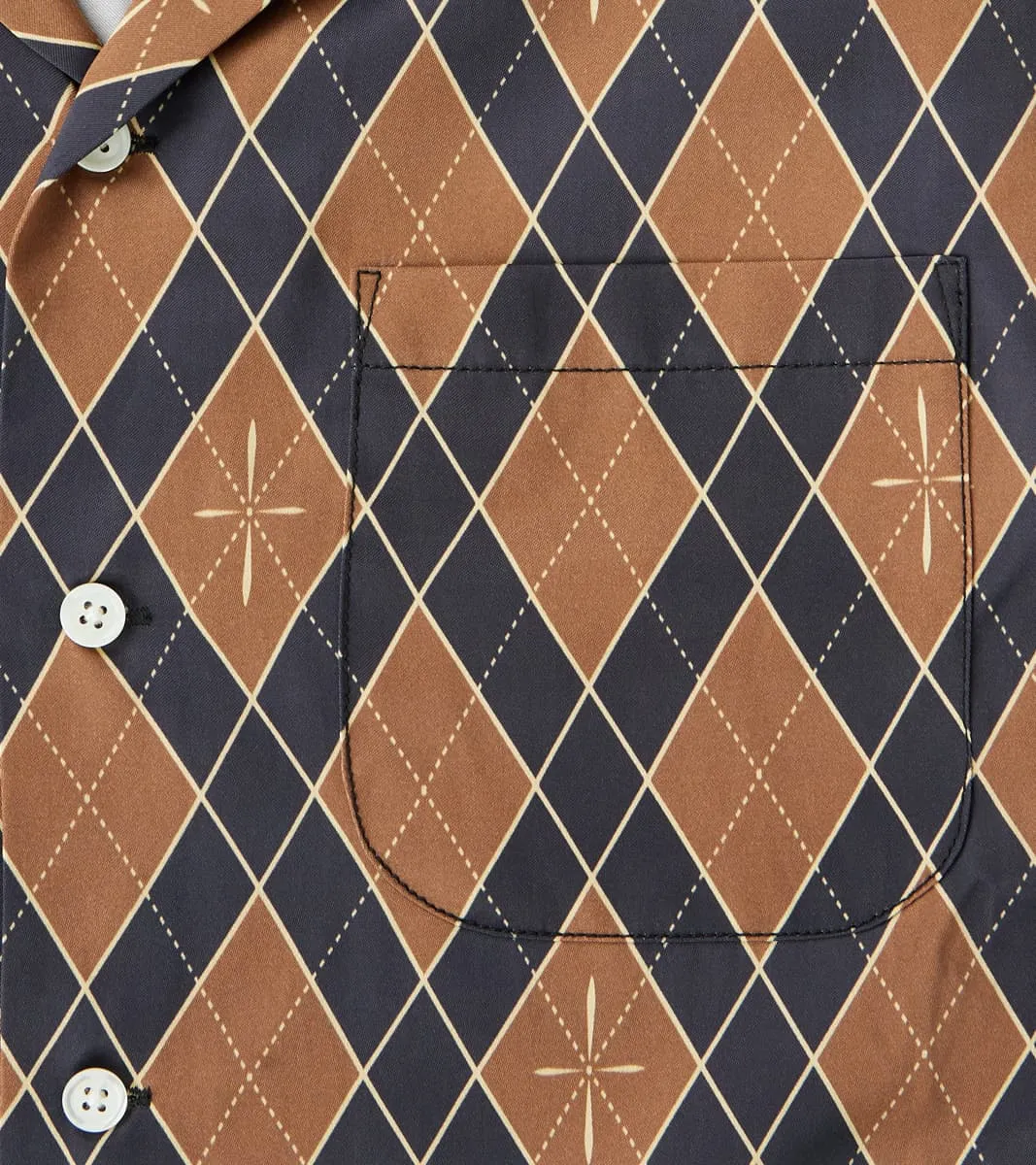 SSA25-01 Narahira Snake Pattern Camp Shirt - Brown sold by Division Road product image thumbnail 5